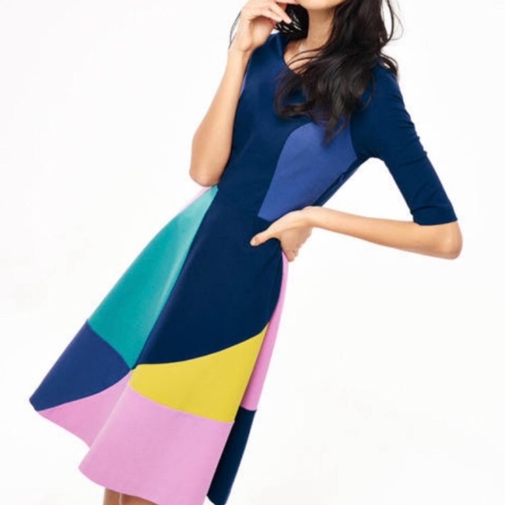 Boden | Alice Ponte Colorblock dress